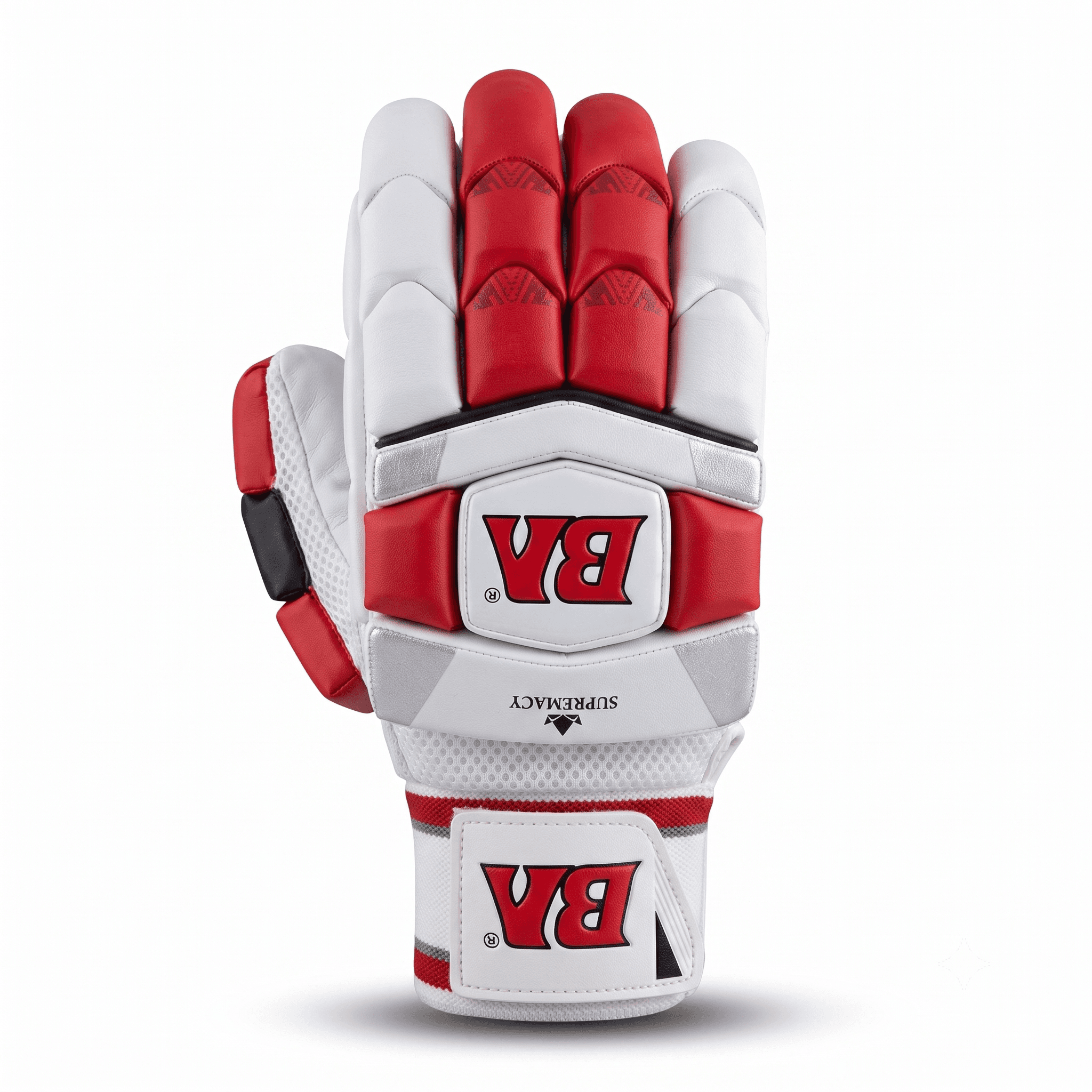 BA Supremacy Elite Red Batting Gloves (Red & White) - Image 1
