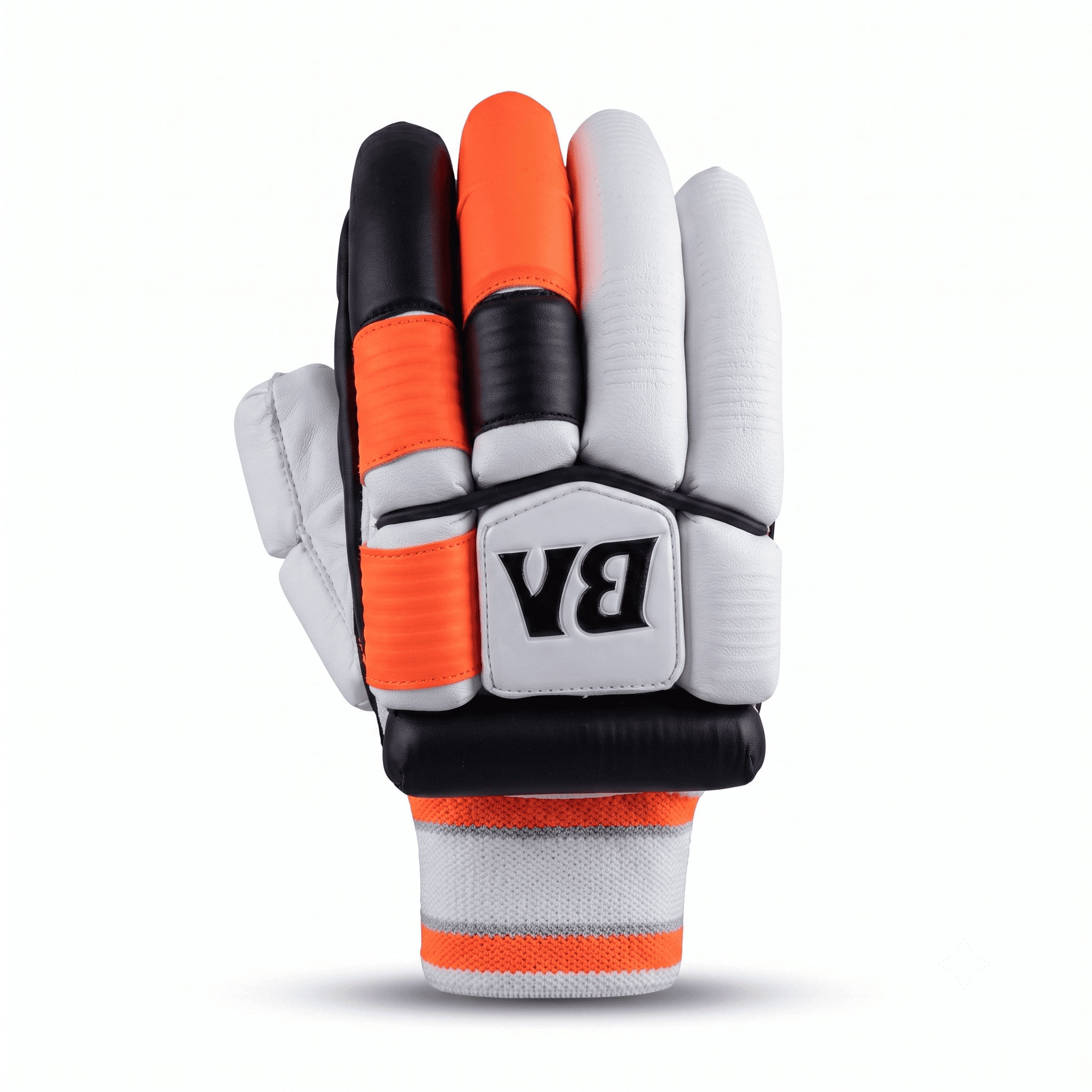 BA Vector Orange Batting Gloves (Orange, White & Black) - Image 1